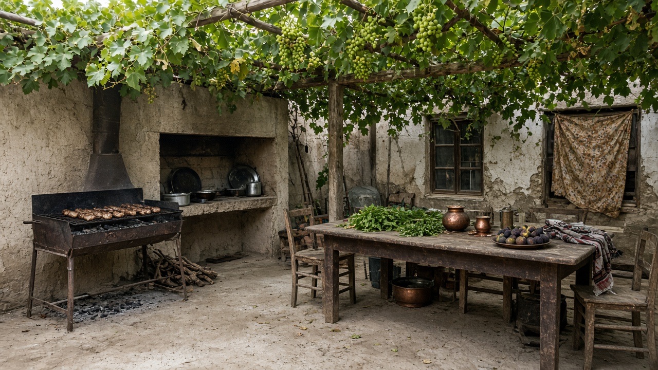Under the vines