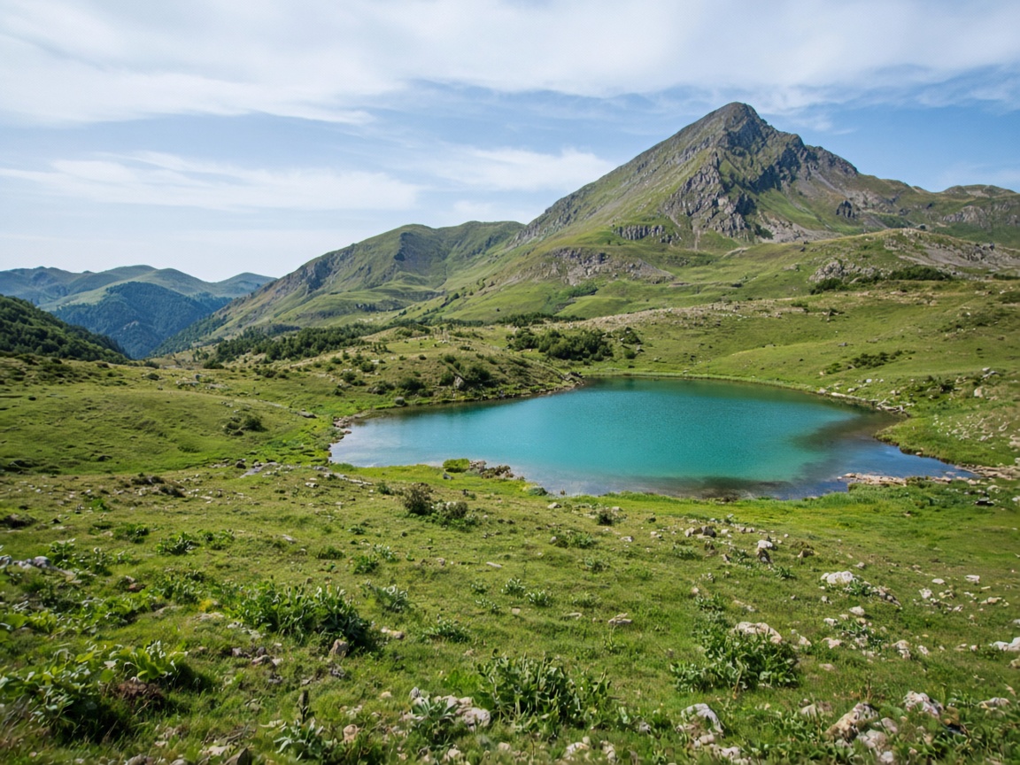 Göygöl lake, with the host