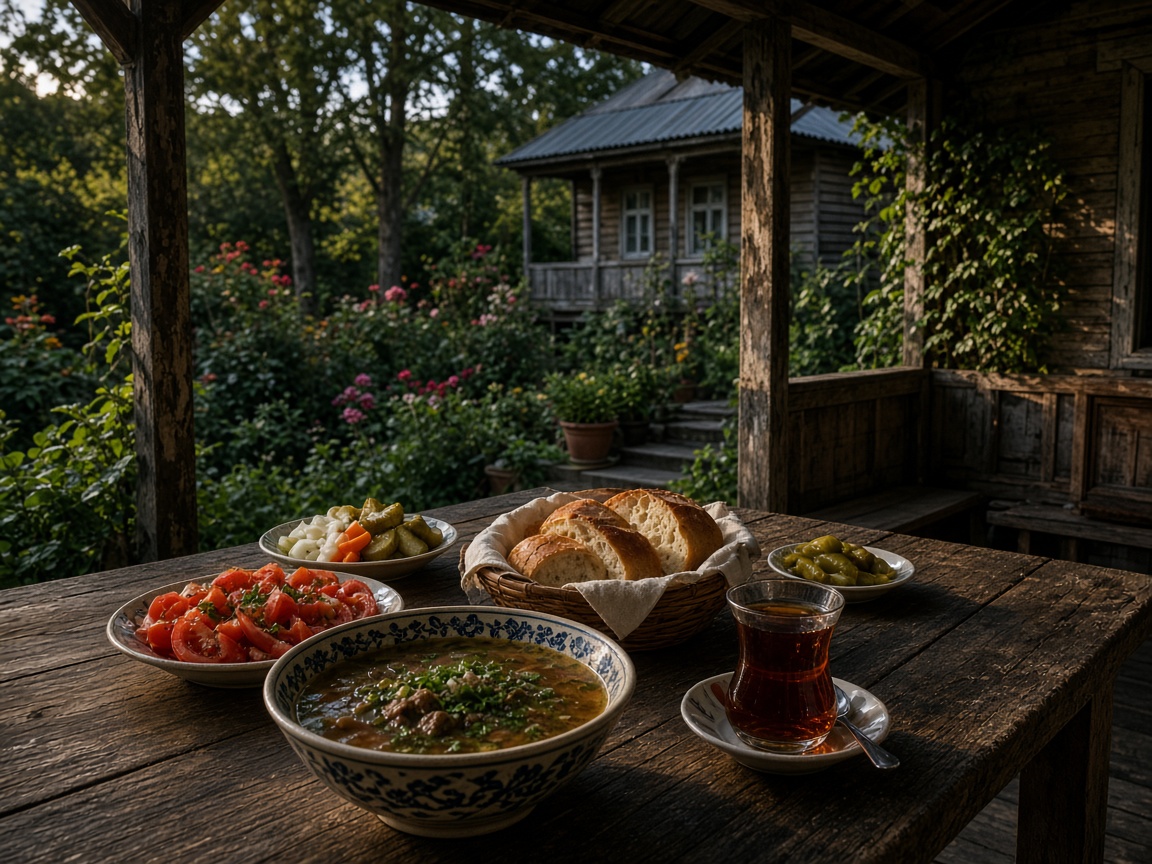 The garden table