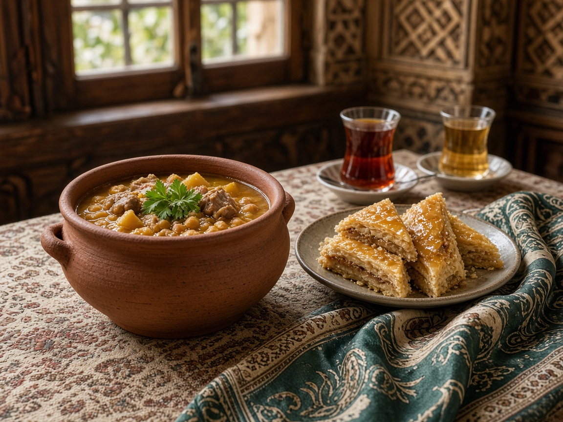 Sheki table at home