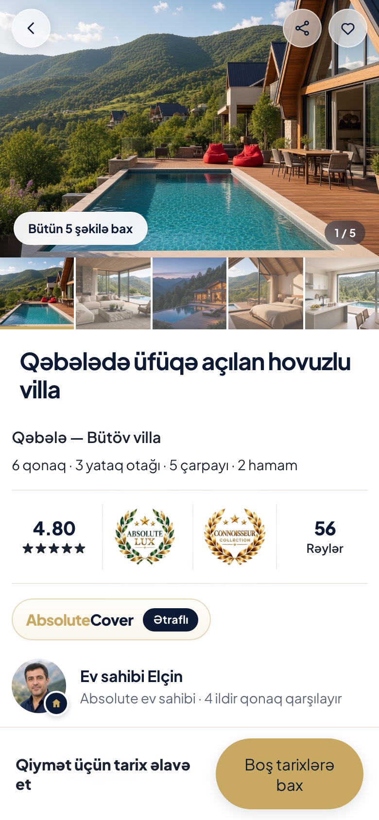 Qəbələdə infinity-pool villa — Absolute Stays elanı