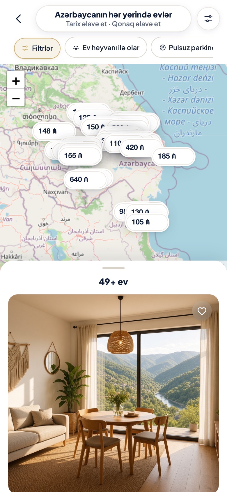 Azərbaycan üzrə qonaqlama axtarışı — Absolute Stays