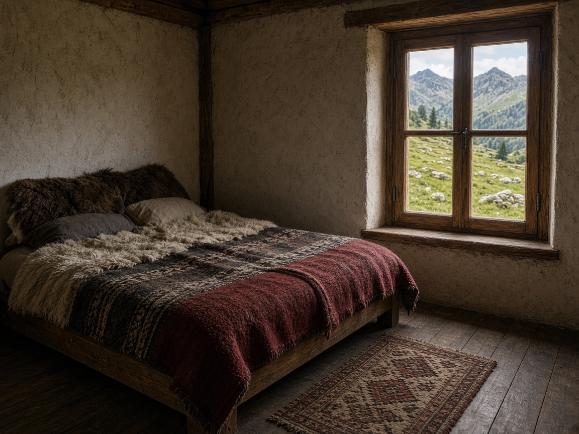 Meadow house in Laza — bedroom