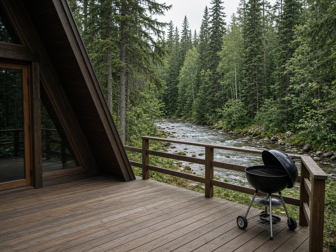 A-frame on the Küpçal road — deck
