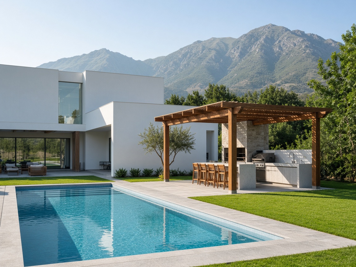 Heated-pool villa in Vandam — pool