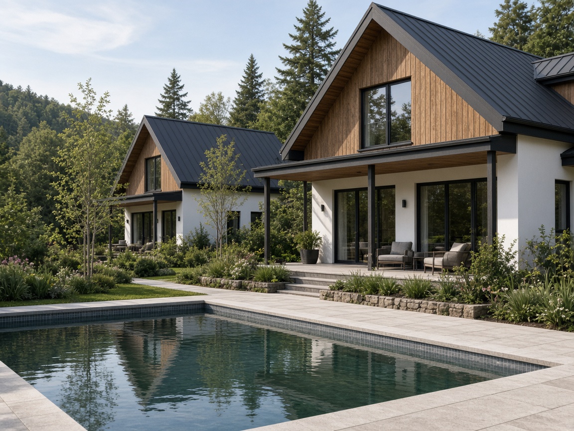Twin pool villas in Gabala — pool