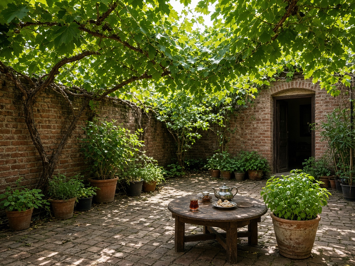 Red-brick courtyard in Ganja — yard