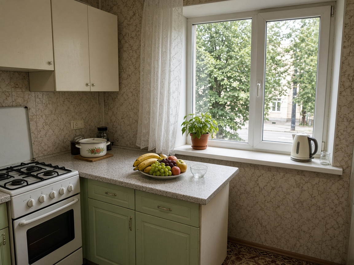 City apartment in Ganja — kitchen