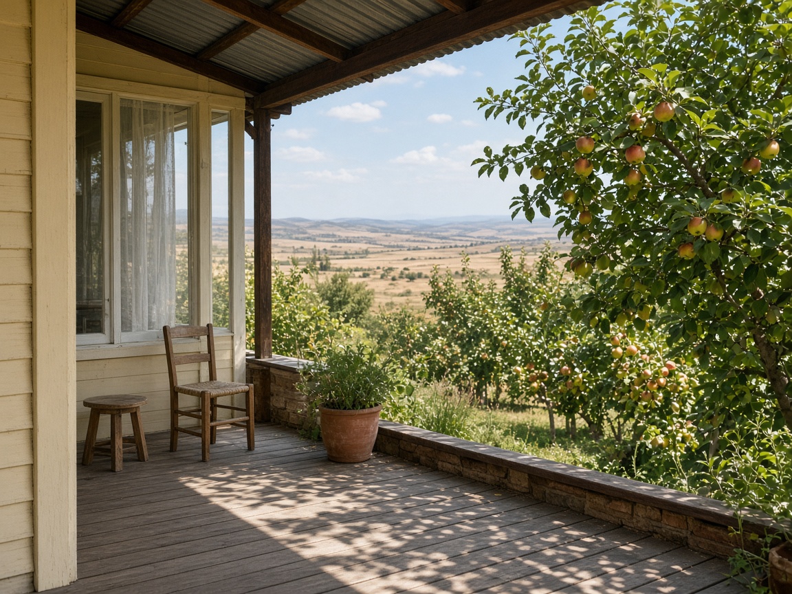 Garden house on the Qazax plains — veranda