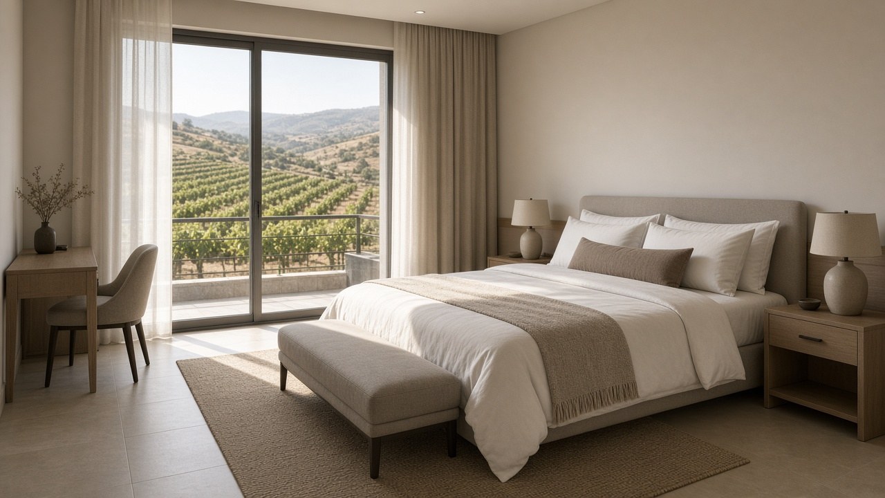 Meysari Vineyard Retreat — bedroom