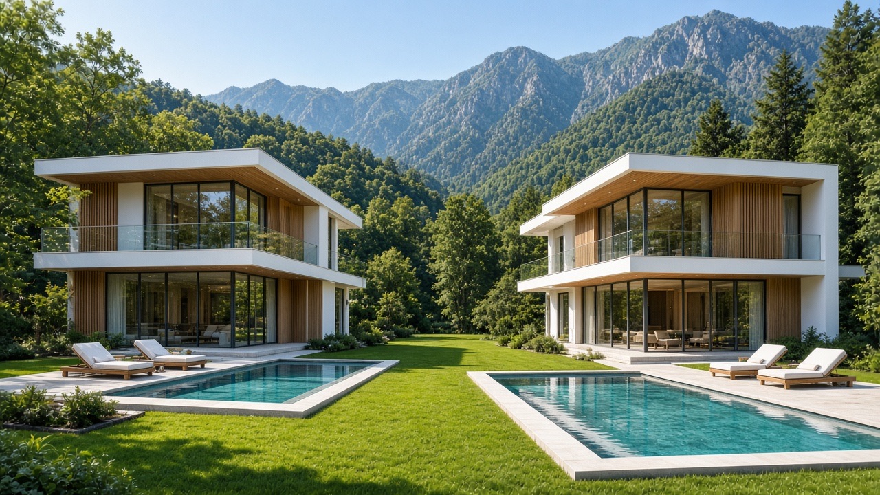 Twin pool villas in Gabala